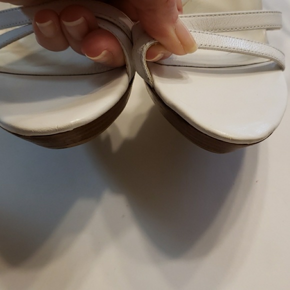 Aldo Ladies White Leather Strappy Wedge - Picture 7 of 7